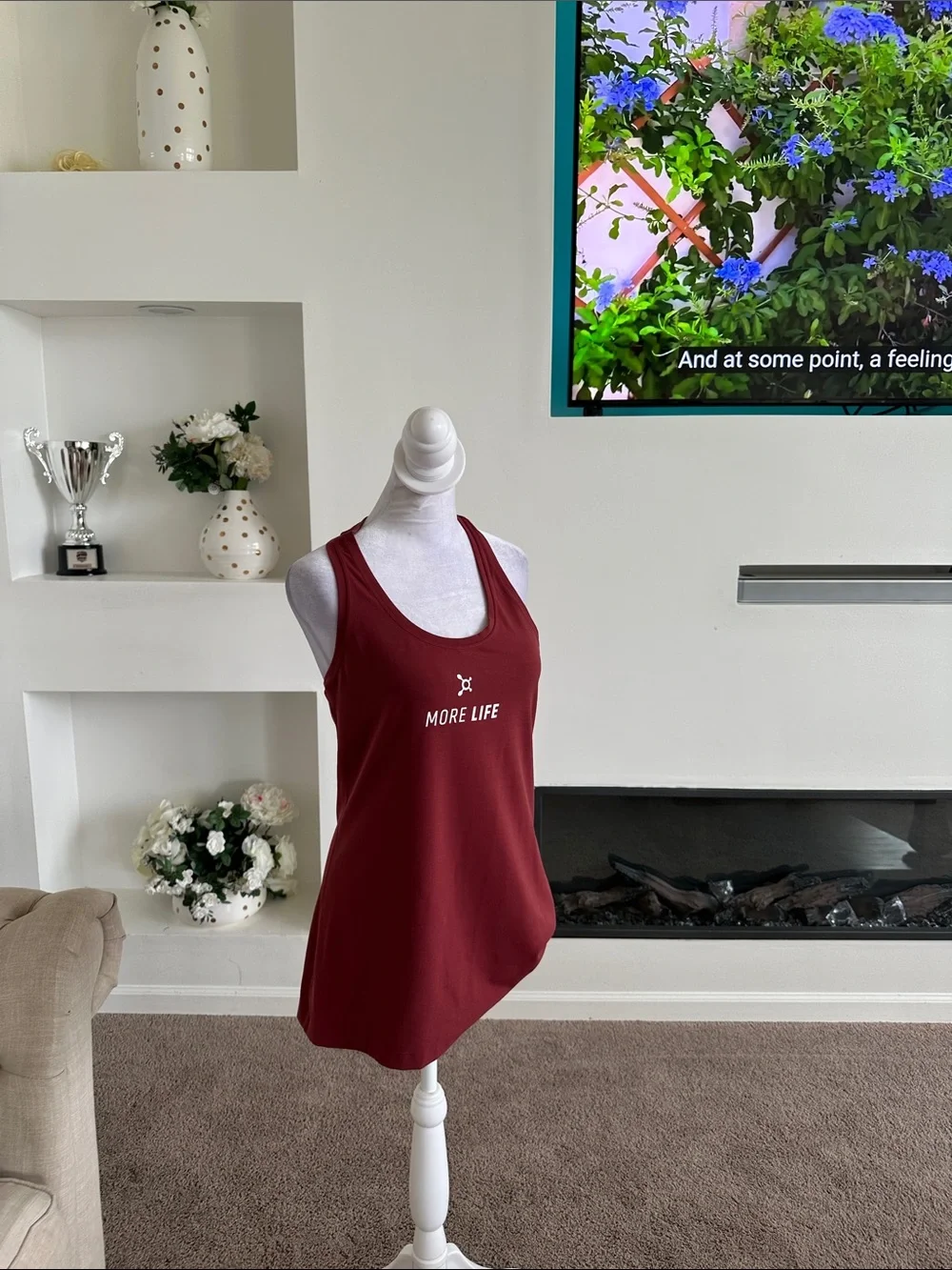 lululemon maroon racerback tank top